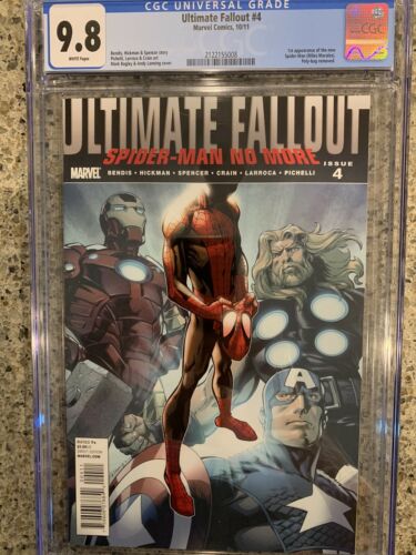 2011 MARVEL ULTIMATE FALLOUT 4 1ST APPEARANCE MILES MORALES CGC 98 WHITE B