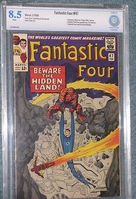 Fantastic Four  47 CBCS not CGC 85 WHITE PAGES 1st Great Refuge and Maximus