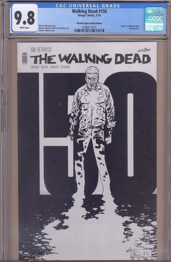 The Walking Dead 150 2016 CGC 98 WPBW Retailer Appreciation Edition