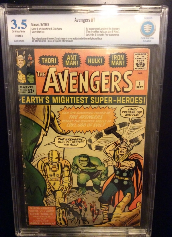 Avengers   1 CBCS 35 Hulk Thor  iron man  cgc Stan Lee  Civil War movie