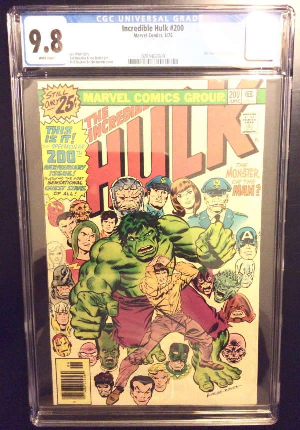 Incredible Hulk  200 CGC 98 White Pgs  1 st Print Hulk Anniv Defender Stan 