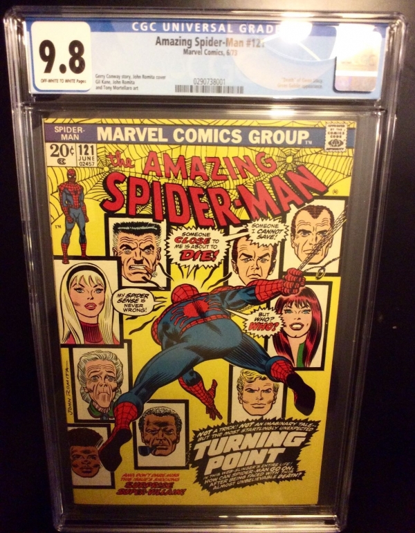 Amazing Spiderman  121 cgc 98 Death of Gwen  1 Super Key like 129 122
