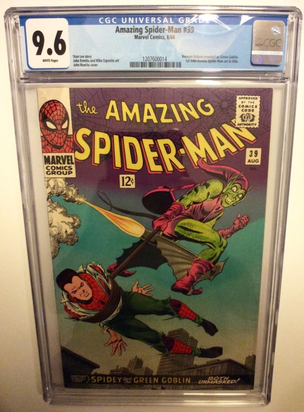 Amazing Spiderman  39 cgc 96 White Pg Unrestored 1st Romita Stan Super Key