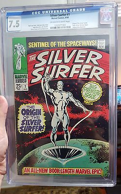 Silver Surfer 1 CGC 75 1968 Marvel Comic  Great Condition No Reserve