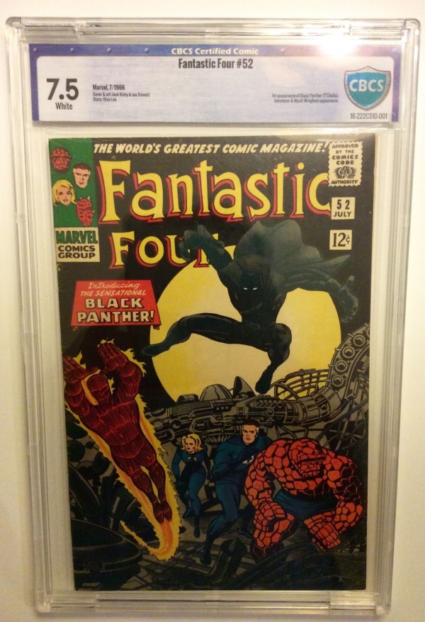 Fantastic Four 52 CBCS 75 1 st Black Panther cgc Unrestored  Civil War Stan