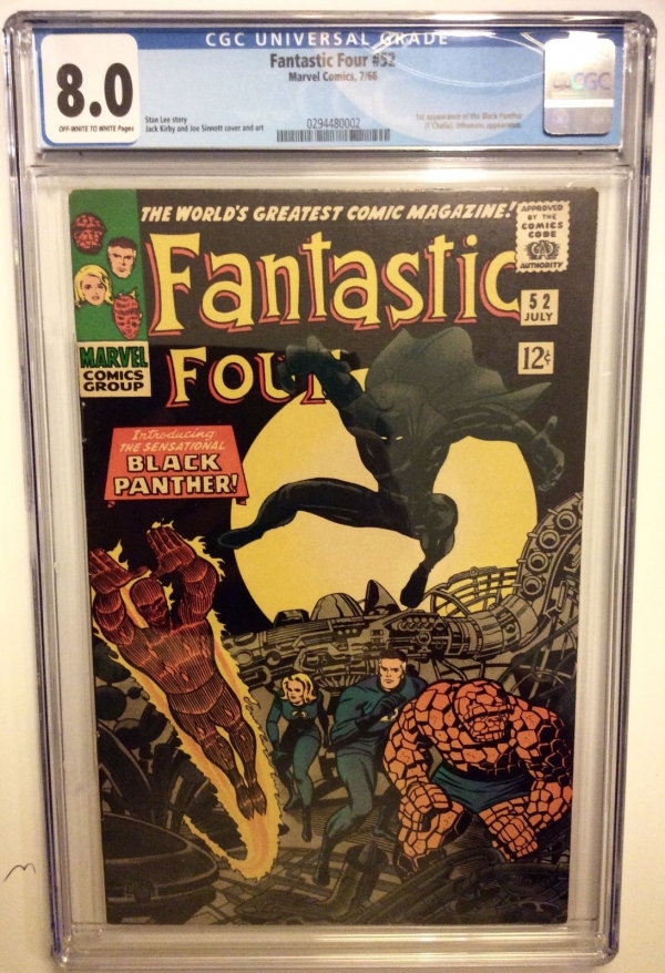 Fantastic Four  52 CGC 80 1 st Black Panther cgc Unrestored  Civil War Stan