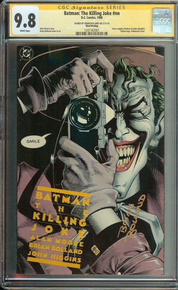 BATMAN THE KILLING JOKE NN 1988 3RD PRINT SS CGC 98 BRIAN BOLLAND 1 OF 2