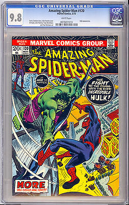 Amazing Spider Man 120 CGC 98 Highest Graded HULK Marvel WHITE Pages NO RESERVE