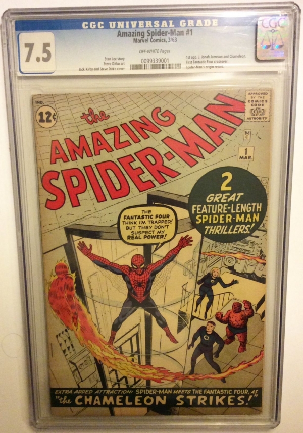 THE AMAZING SPIDERMAN  1 CGC 75 after Fantasy 15 Stan Lee Fantastic four