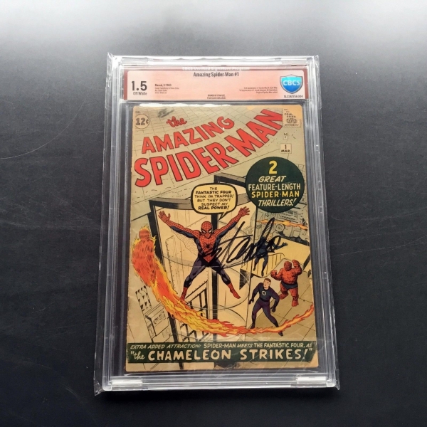 1963 Marvel Comics AMAZING SPIDERMAN 1 CBCS 15 GD Signed by Stan Lee not CGC