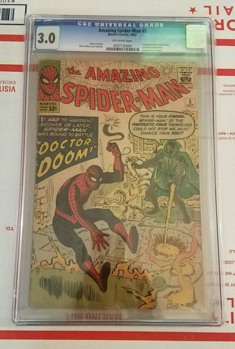 The Amazing Spiderman 5 CGC 30 Marvel Comics Spiderman 1963