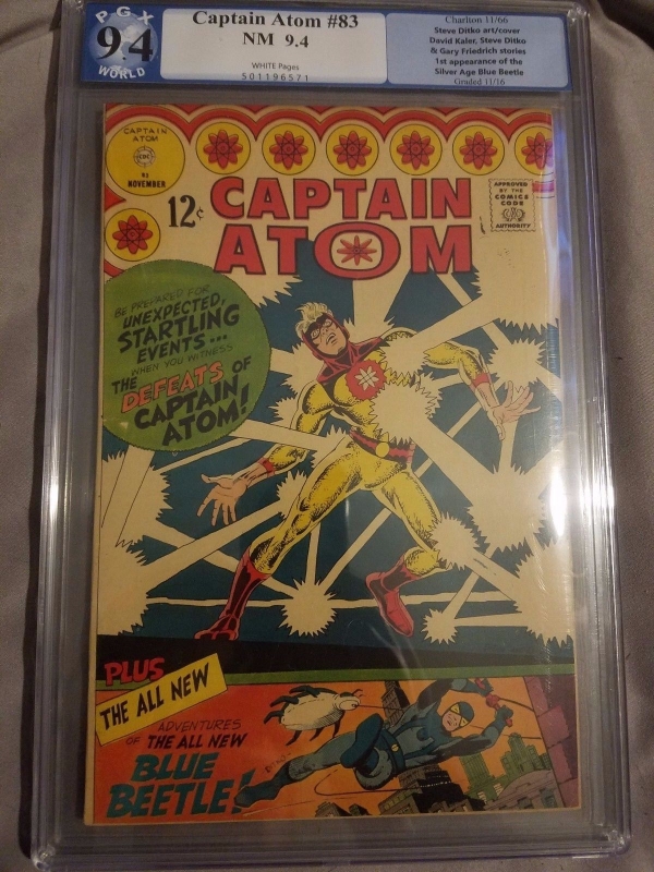 Captain Atom 83 Nov 1966 Charlton 1st Blue Beetle PGX 94 Like CGC