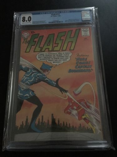 Flash  117 CGC 80 COW 1ST APP OF CAPTAIN BOOMERANG CW VILLAIN SA KEY NICE