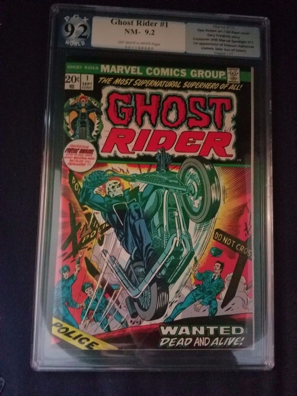 Ghost Rider 1 PGX 92 1st Daimon Hellstrom Son of Satan Like CGC