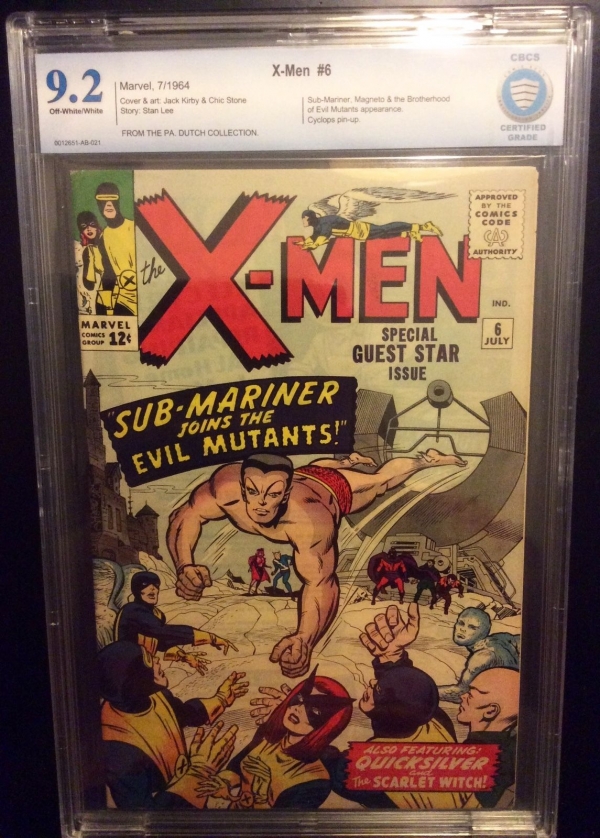 XMen  6 CBCS 92 1st Submariner Cross Stan Lee unpressed cgc it PA Dutch