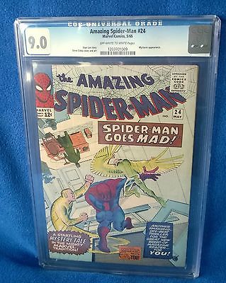 Amazing Spiderman  24 CGC 90 OWW pages VFNM