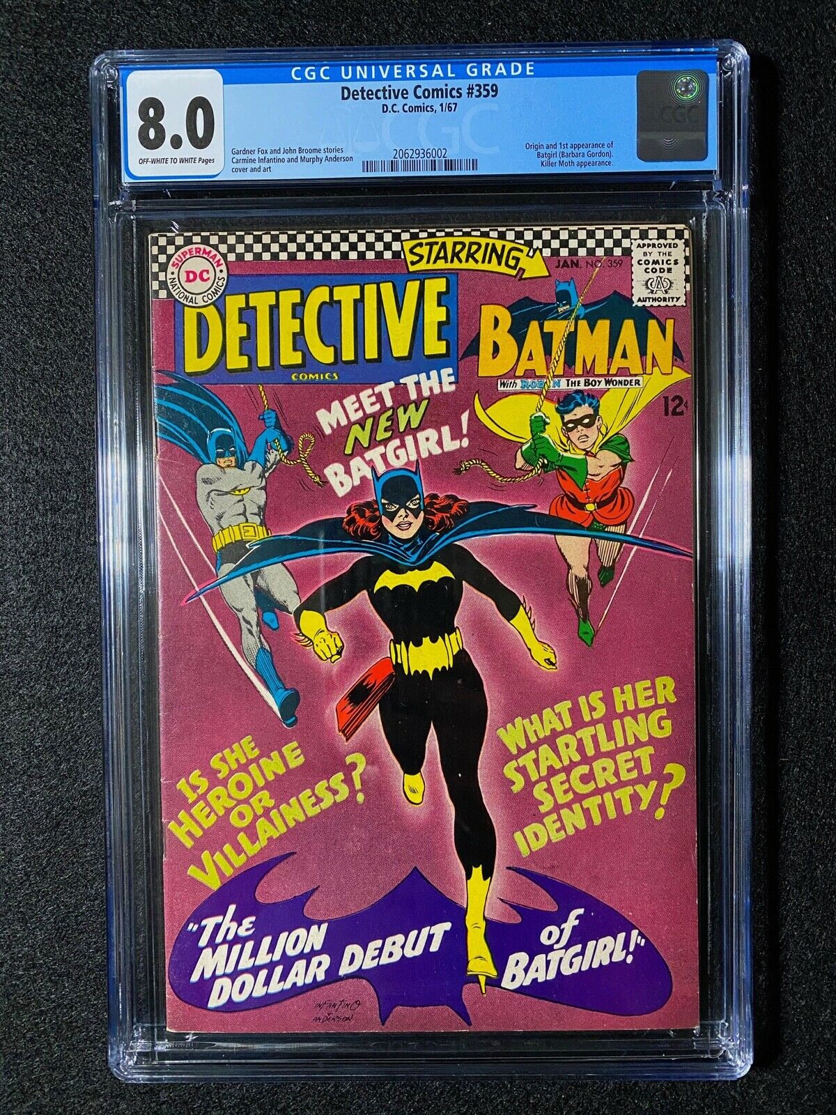 Detective Comics 359 CGC 80 1967  Origin and 1st app of Batgirl