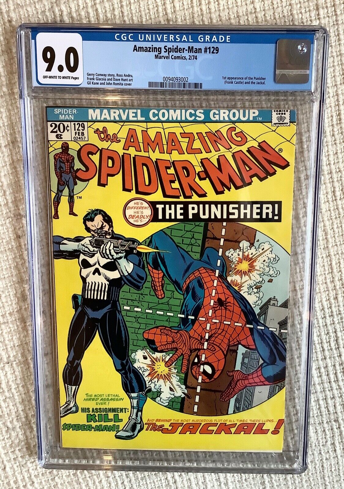 Amazing Spiderman  129 CGC 90 Stan Lee Romita 1st Punisher Bronze Super Key