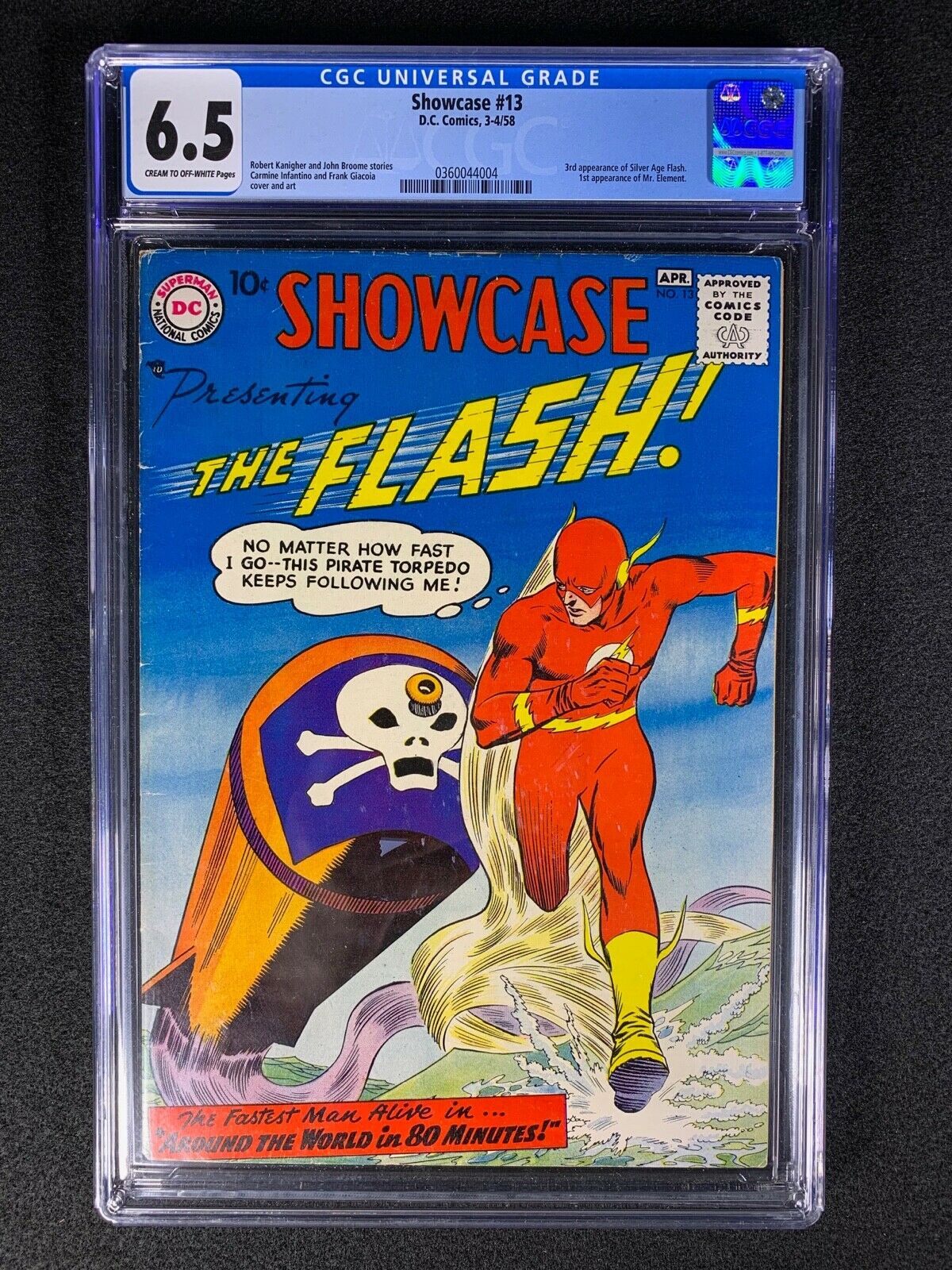 Showcase 13 CGC 65 1958  3rd app of Silver Age Flash