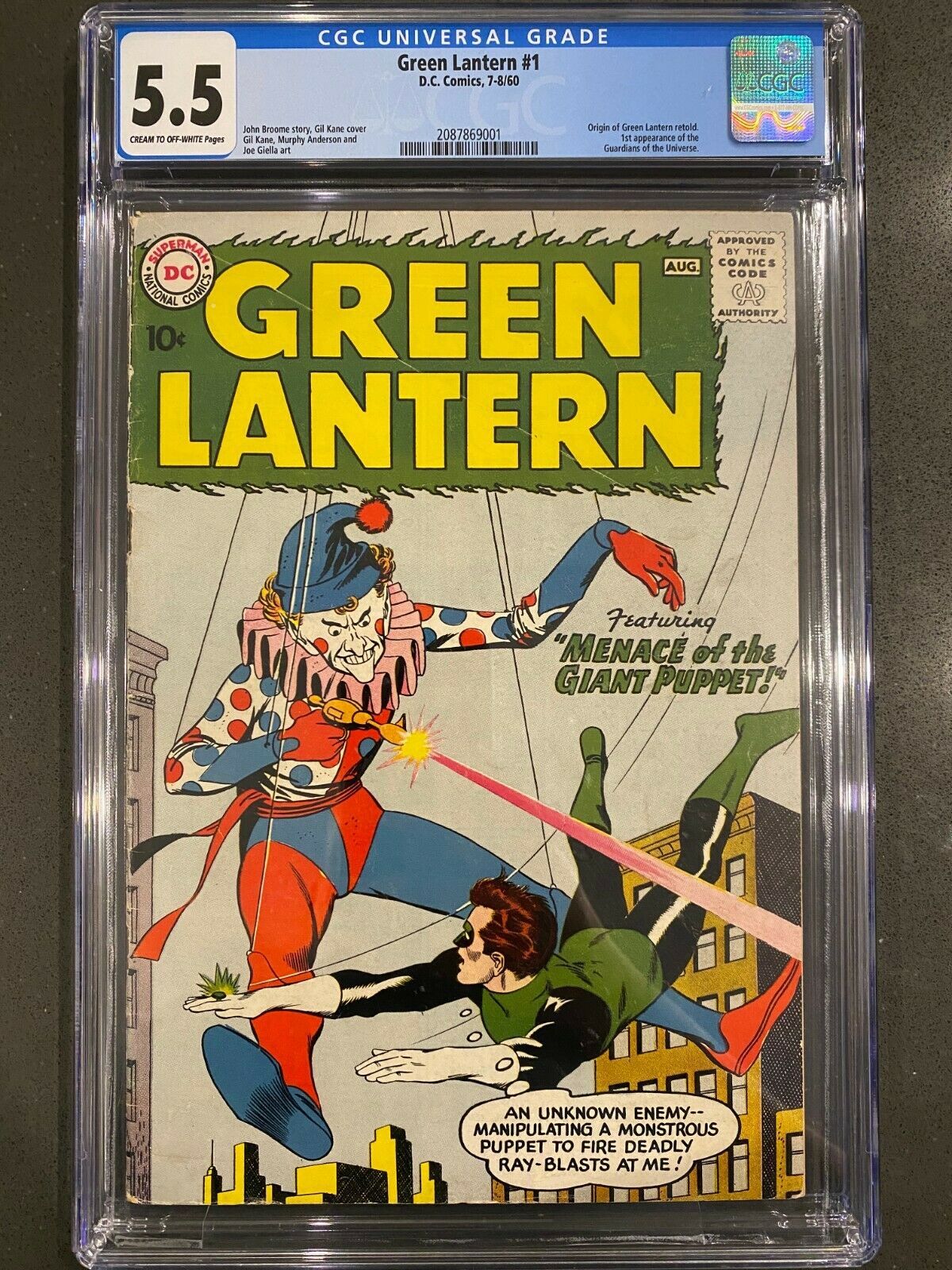 GREEN LANTERN 1960 1 CGC 55 FN First Issue First Guardians Origin Retold
