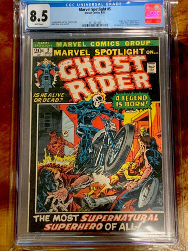 Marvel Spotlight 5 CGC 85 WHITE 1st Ghost Rider Marvel Disney MCU 