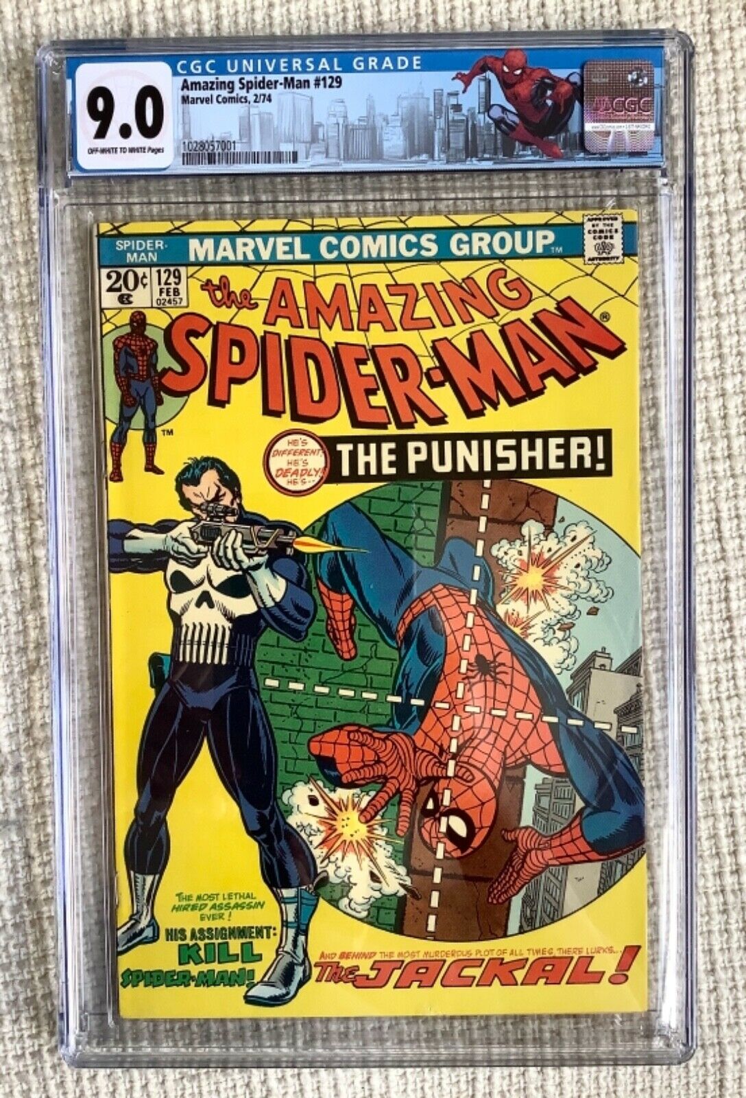 Amazing Spiderman  129 CGC 90 Stan Lee Romita 1st Punisher Bronze Super Key