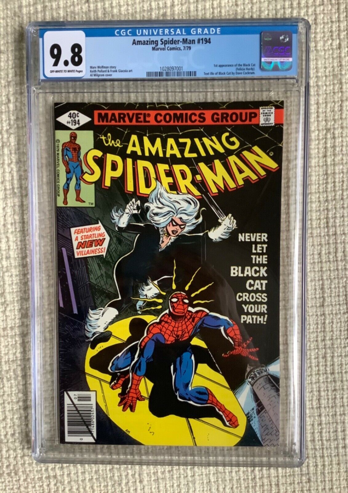 Amazing Spiderman  194 CGC 98 Stan Lee Marv 1st Black Cat Felicia Hardy 129