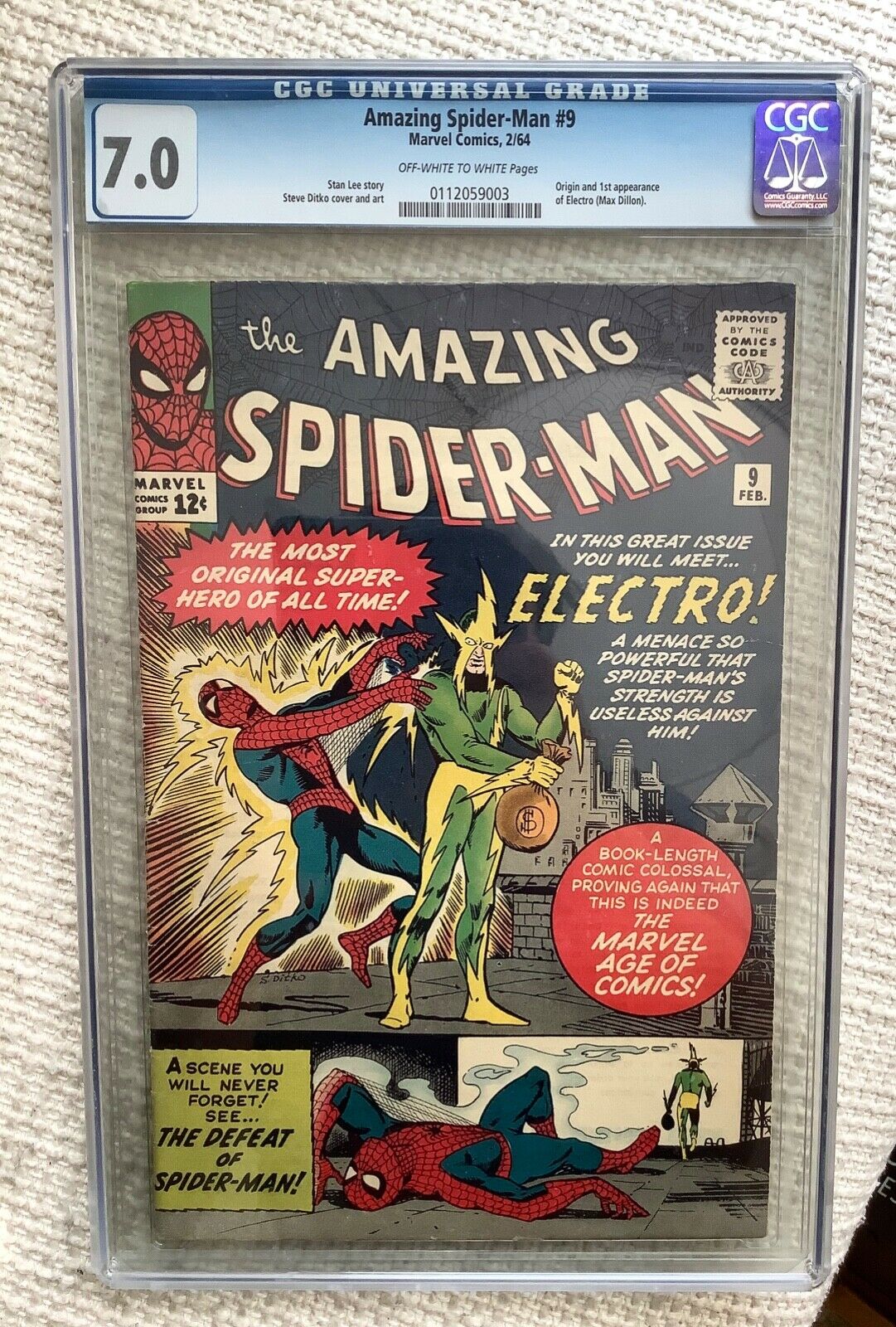 Amazing Spiderman  9 CGC 70 Stan Lee Romita 1st Electro Super Key Ditko 3