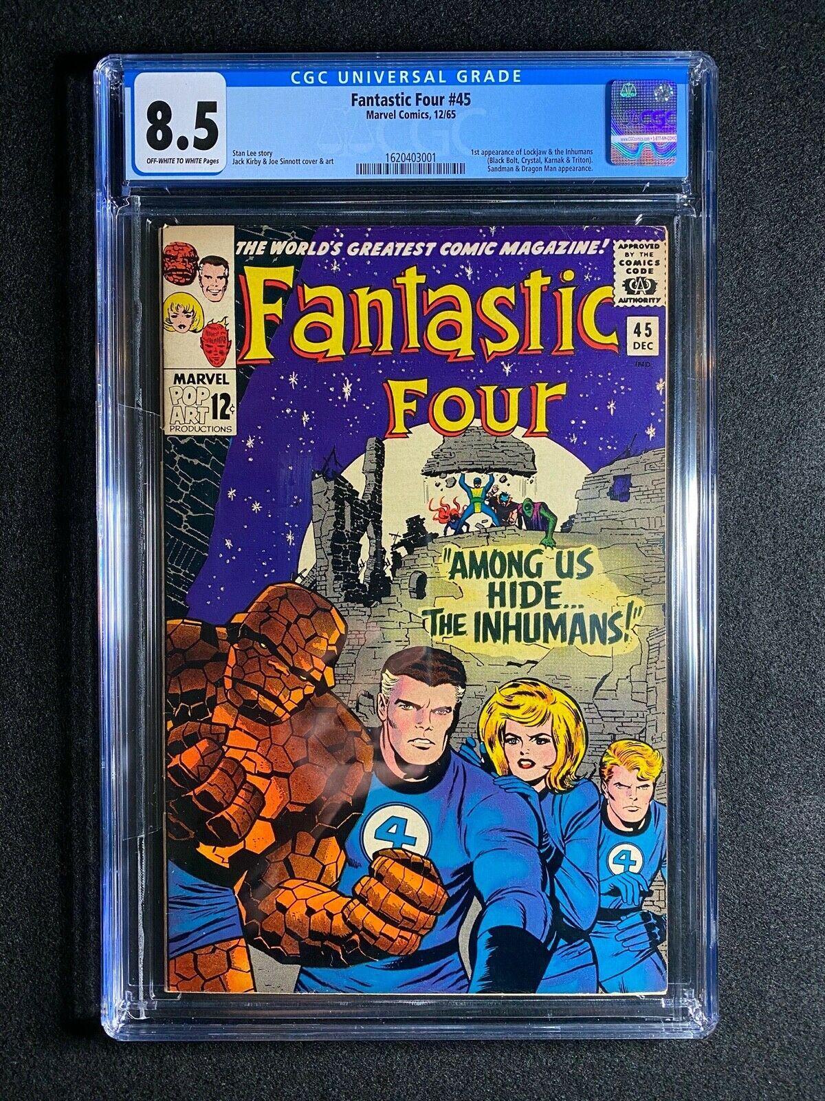 Fantastic Four 45 CGC 85 1965  1st app of the Inhumans