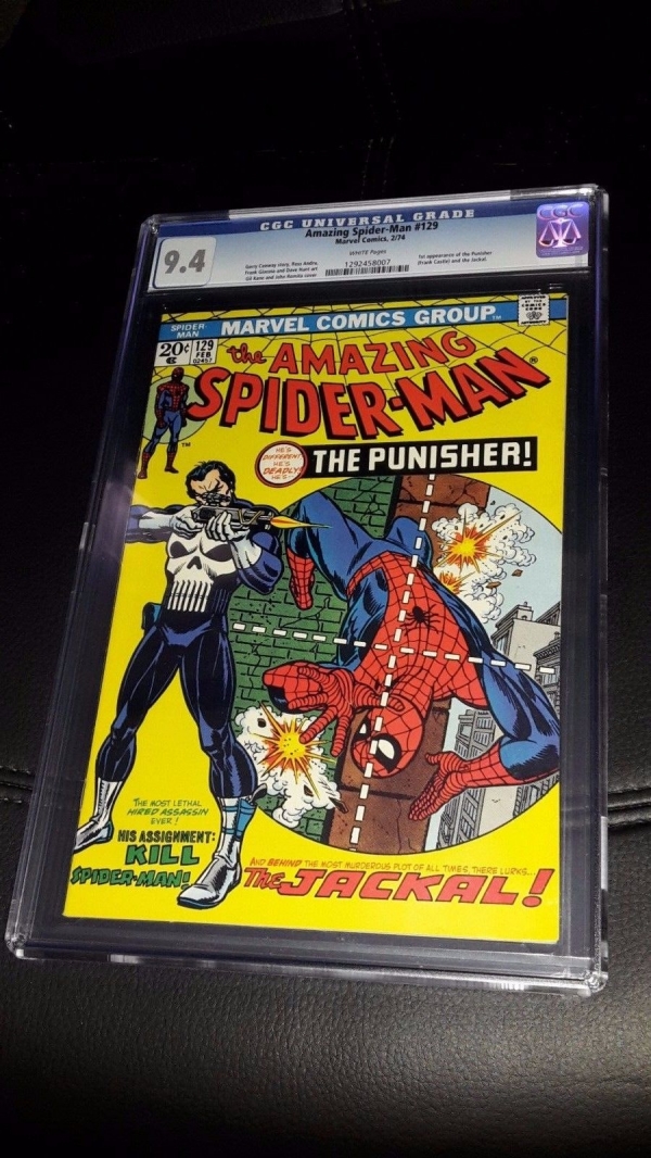 Amazing SpiderMan 129  Marvel Comics  February 1974  1st Punisher  CGC 94