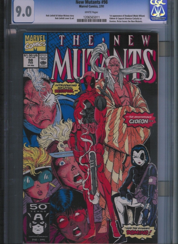 New Mutants  98 CGC 90  White Pages UnRestored