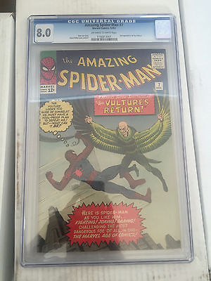 Amazing Spiderman 7 CGC 80 Fantastic Four Stan Lee Steve Ditko free shipping
