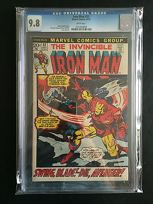 Iron Man 51 CGC 98 White Pages  Highest Certified  Picture Frame Cover