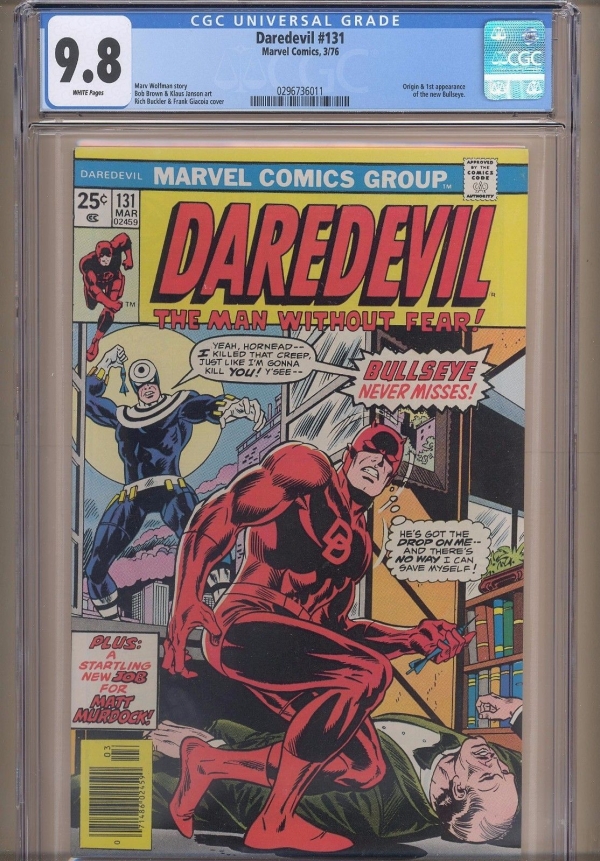 Daredevil 131 1976 CGC 98 WPOrigin  1st Bullseye appearance