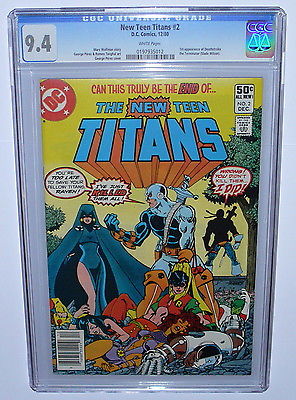 NEW TEEN TITANS 2 CGC 94 White Pages 1st app Deathstroke MOVIE MARVEL 1980