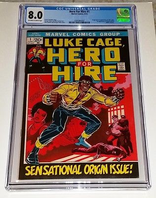 Hero for Hire 1  Origin and 1st appearance Luke Cage 1972  CGC 80 beauty