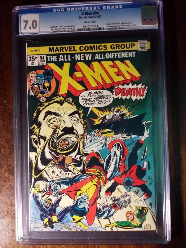 XMen 94 Aug 1975 Marvel CGC 70 WHITE Pages New XMen 1st in title