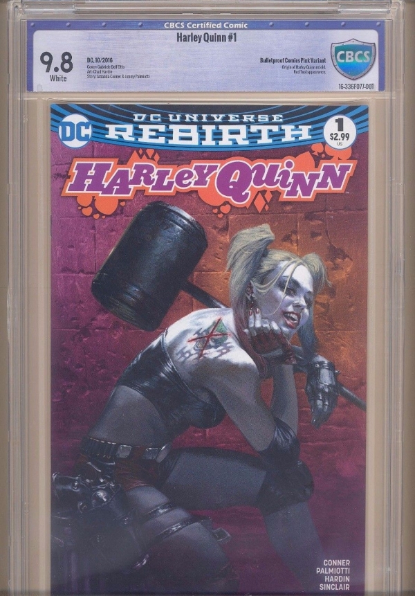 Harley Quinn 1 2016 CBCS 98 WPBulletproof DellOtto Pink VariantNot CGC