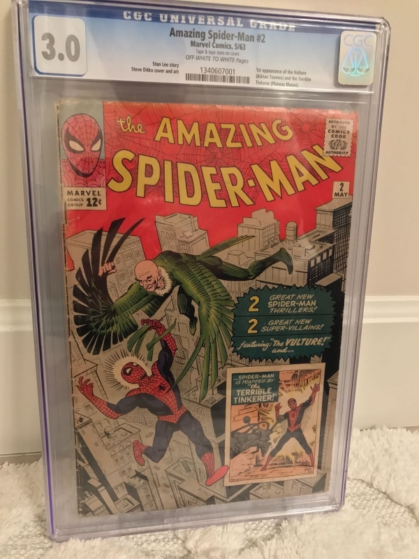 Amazing Spiderman 2 Marvel May 1963 CGC 30 First Vulture appearance