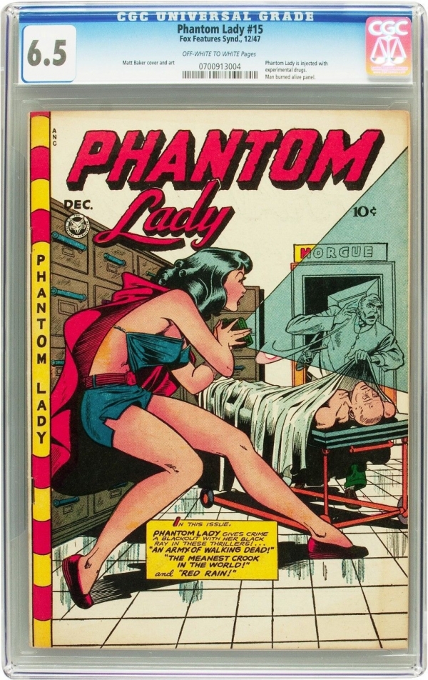 Phantom Lady 15 CGC 65 OW to White pages PL Injected with experimental drugs