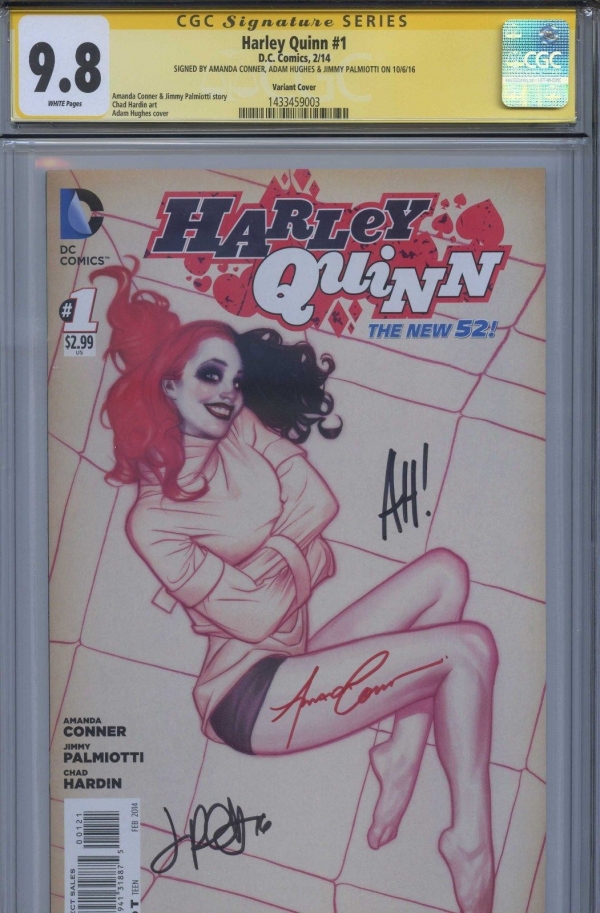 SS CGC 98 NMM Harley Quinn 1 Variant Sgnd by HughesConnerPalmiotti Batman