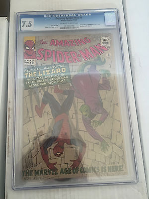 Amazing Spiderman 6 CGC 75 Stan Lee Steve Ditko 1st Lizard free shipping