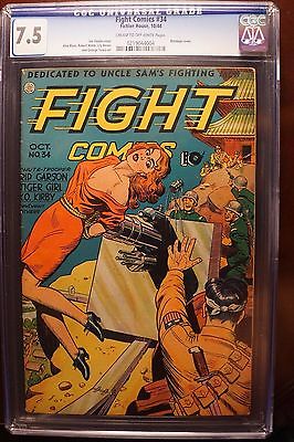 FIGHT COMICS 34 Oct 1944 Fiction House  CGC 75 HIGH GRADE BEAUTY