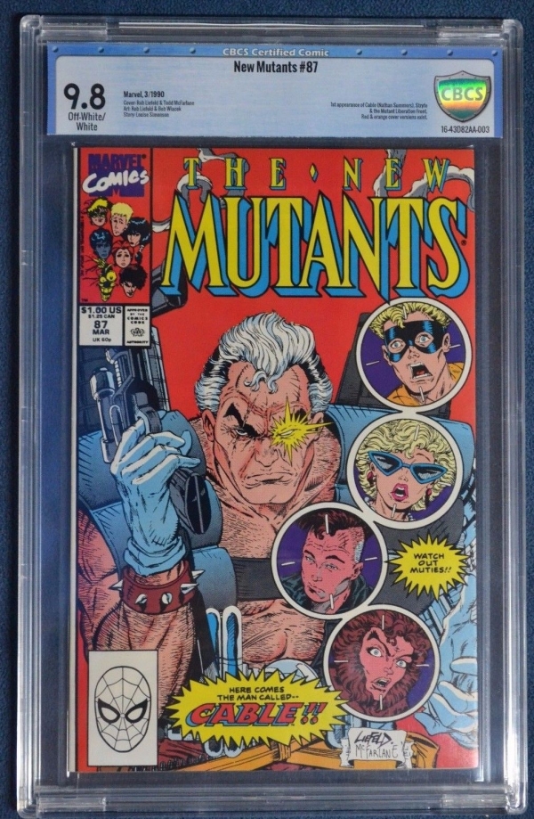 New Mutants 87 1990CBCS 98 OWW1st Cable appearanceRob LiefeldNot CGC