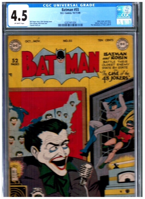 BATMAN 55 CGC 45 BLUE UNIVERSAL JOKER COVER GOLDEN AGE