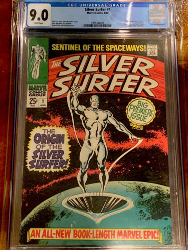 Silver Surfer 1 CGC 90 WHITE 1st Issue 1968 Marvel Stan Lee Fantastic Four HOT