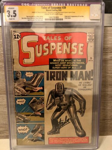 Tales Of Suspense 39 Cgc Ss Stan Lee first appearance of Iron Man 1963
