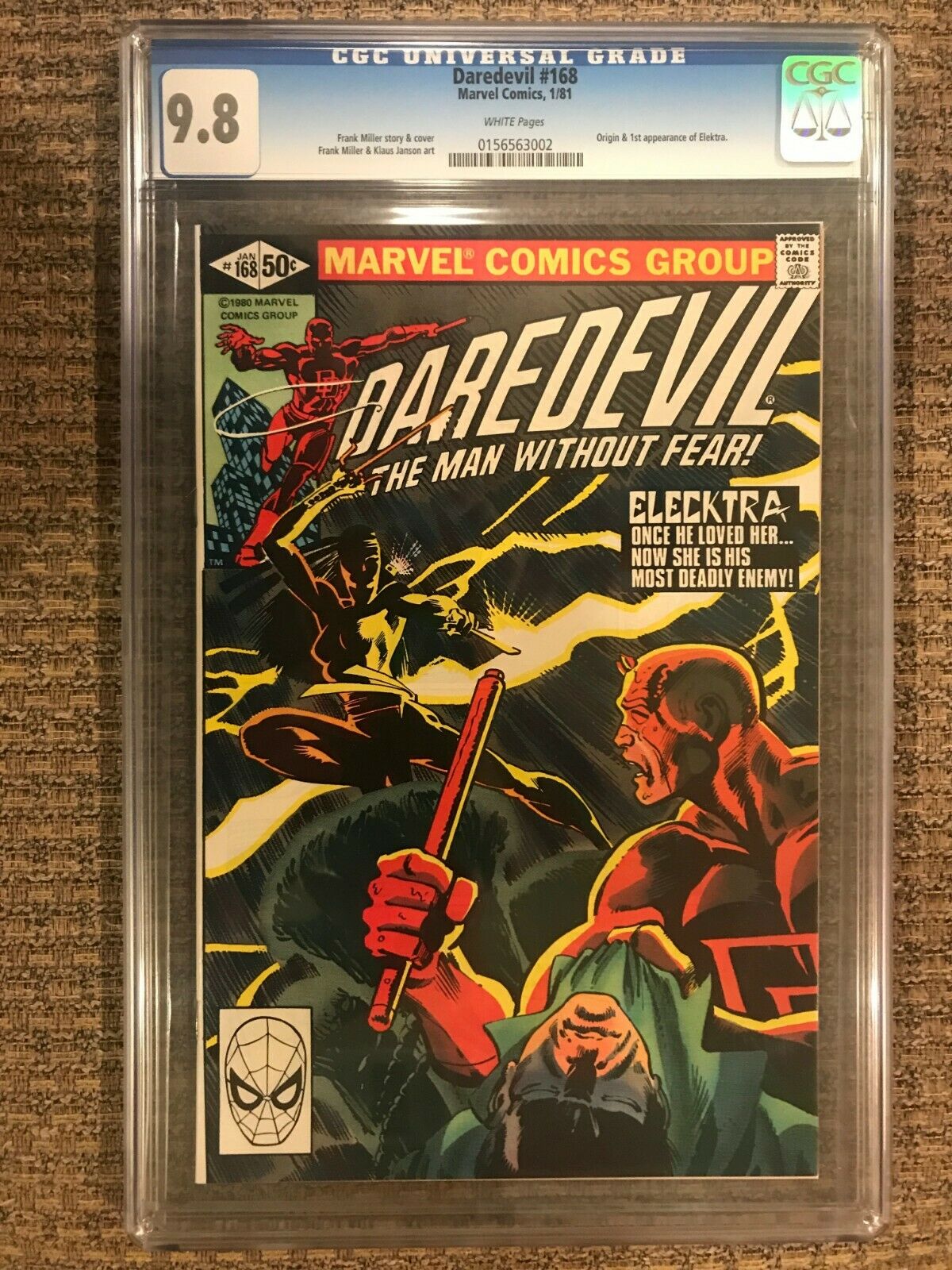 Daredevil 168 CGC 98 1981 0277675004 1st app Elektra