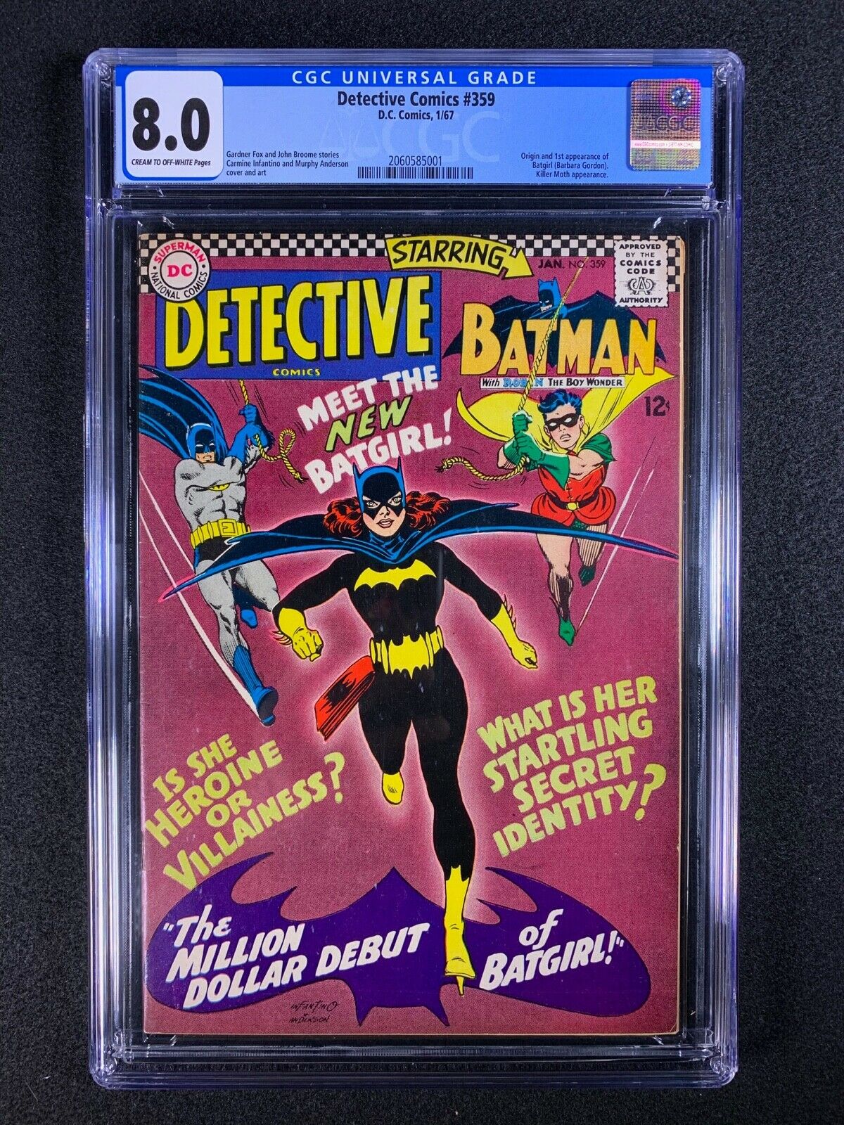 Detective Comics 359 CGC 80 1967  Origin and 1st app of Batgirl