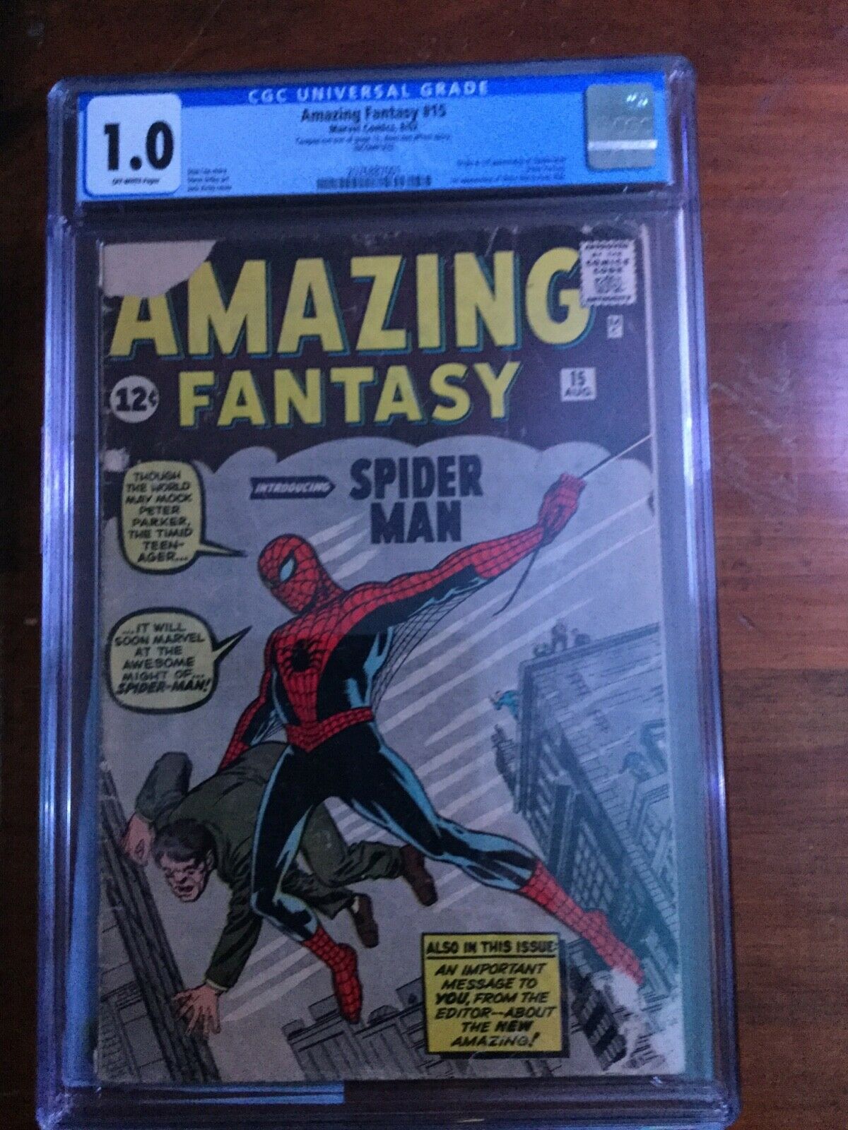 Amazing Fantasy 15 CGC 10 First appearance of SpiderMan